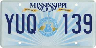MS license plate YUQ139