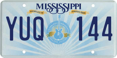 MS license plate YUQ144
