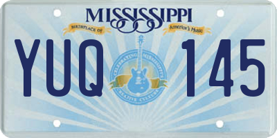 MS license plate YUQ145