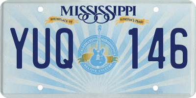 MS license plate YUQ146