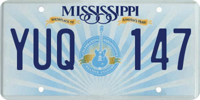MS license plate YUQ147