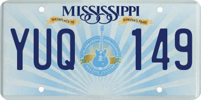MS license plate YUQ149