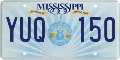 MS license plate YUQ150