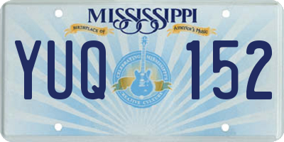 MS license plate YUQ152