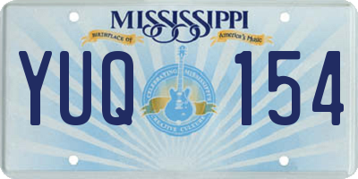 MS license plate YUQ154