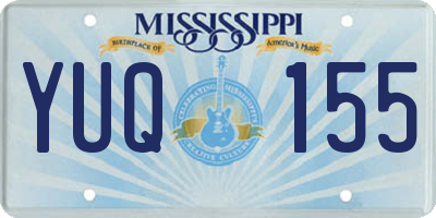 MS license plate YUQ155