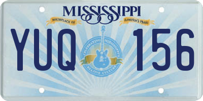 MS license plate YUQ156