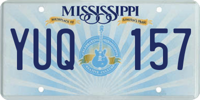 MS license plate YUQ157
