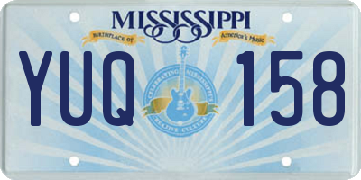 MS license plate YUQ158
