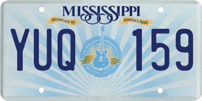 MS license plate YUQ159
