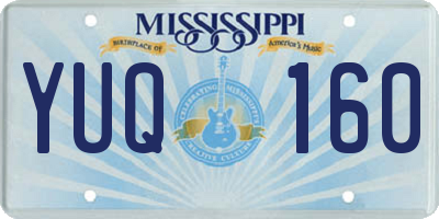MS license plate YUQ160