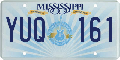 MS license plate YUQ161