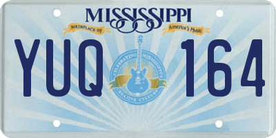 MS license plate YUQ164