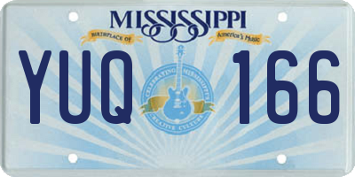 MS license plate YUQ166