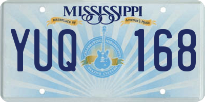MS license plate YUQ168