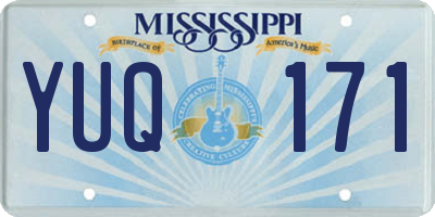 MS license plate YUQ171