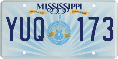 MS license plate YUQ173