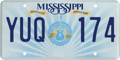 MS license plate YUQ174