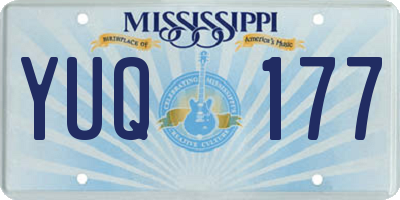MS license plate YUQ177