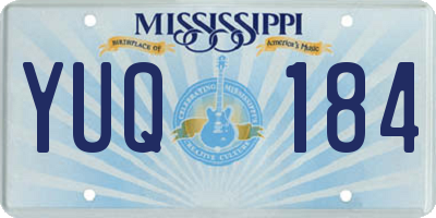 MS license plate YUQ184