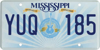 MS license plate YUQ185
