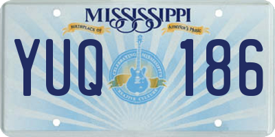 MS license plate YUQ186