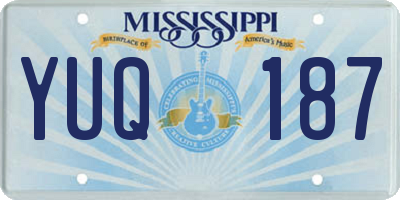 MS license plate YUQ187
