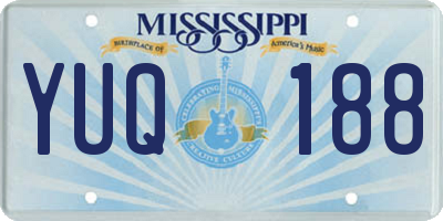 MS license plate YUQ188