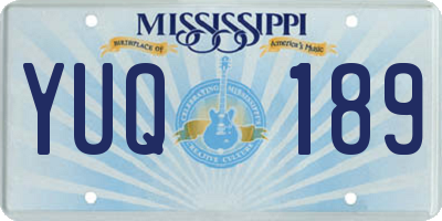 MS license plate YUQ189