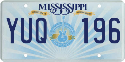 MS license plate YUQ196