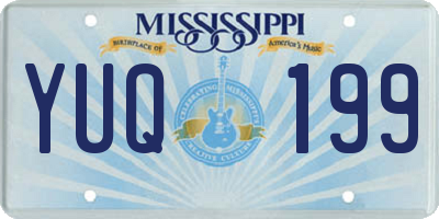 MS license plate YUQ199