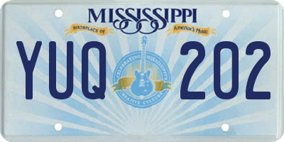MS license plate YUQ202