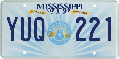 MS license plate YUQ221