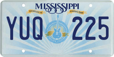 MS license plate YUQ225