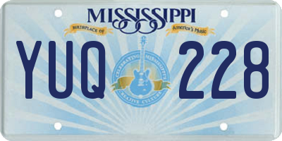 MS license plate YUQ228