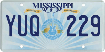 MS license plate YUQ229