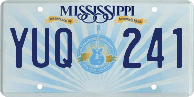 MS license plate YUQ241