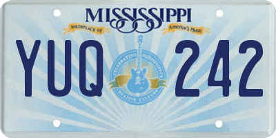 MS license plate YUQ242