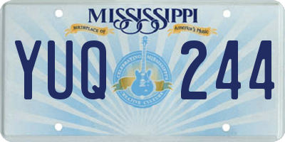 MS license plate YUQ244