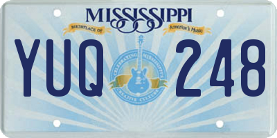 MS license plate YUQ248
