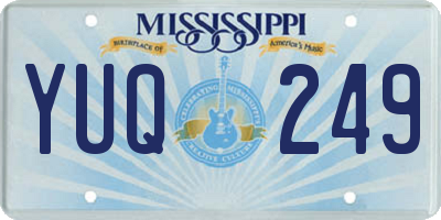 MS license plate YUQ249