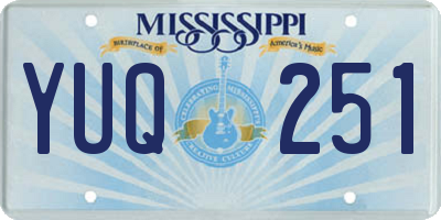 MS license plate YUQ251