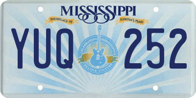 MS license plate YUQ252