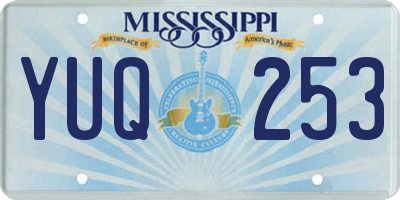 MS license plate YUQ253