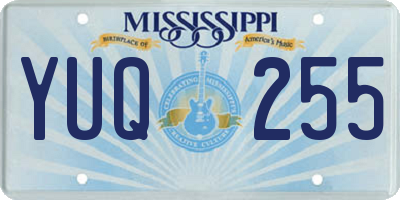 MS license plate YUQ255