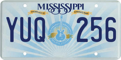 MS license plate YUQ256