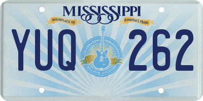 MS license plate YUQ262