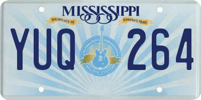 MS license plate YUQ264