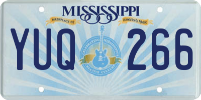 MS license plate YUQ266