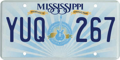 MS license plate YUQ267